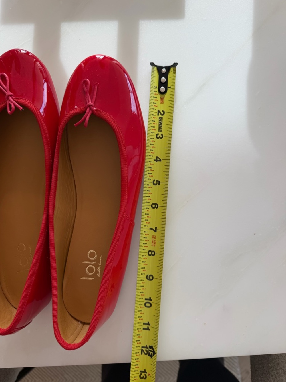 Lolo Ballerina Red Patent Ballet Flats - Classic Women's Slip-On EU42 - Picture 3 of 3